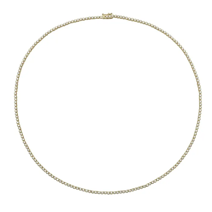 14K Yellow Gold Jamie Tennis Necklace, 1.96ct