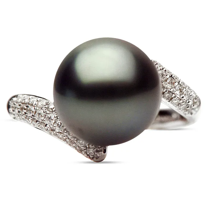 14KW Tahitian Pearl Ring, 10-11mm